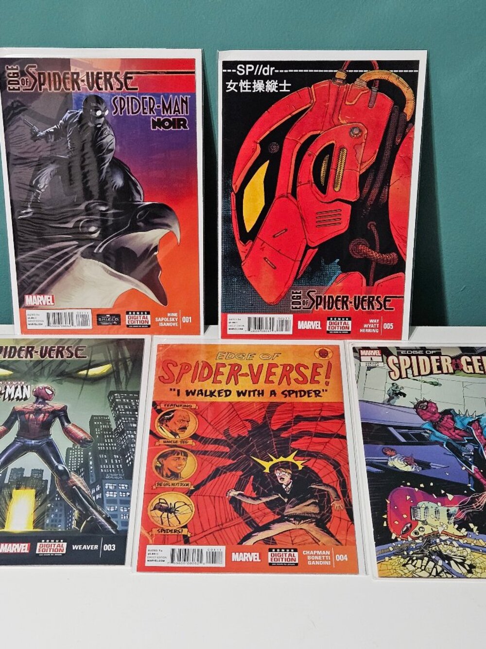 Edge of Spider-verse Marvel Comics 1 3 4 5 1st Peni Parker Sp dr Spider-Geddon 1